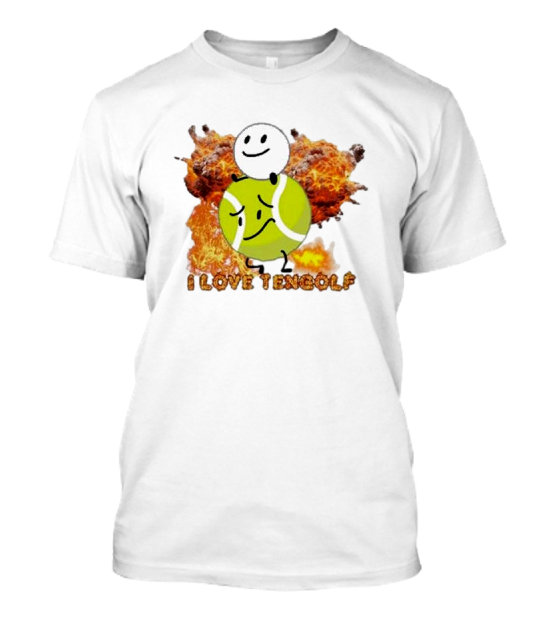 Frat Boy Genius I Love Tengolf Tennis Golf Fusion With Explosive Background T-Shirt