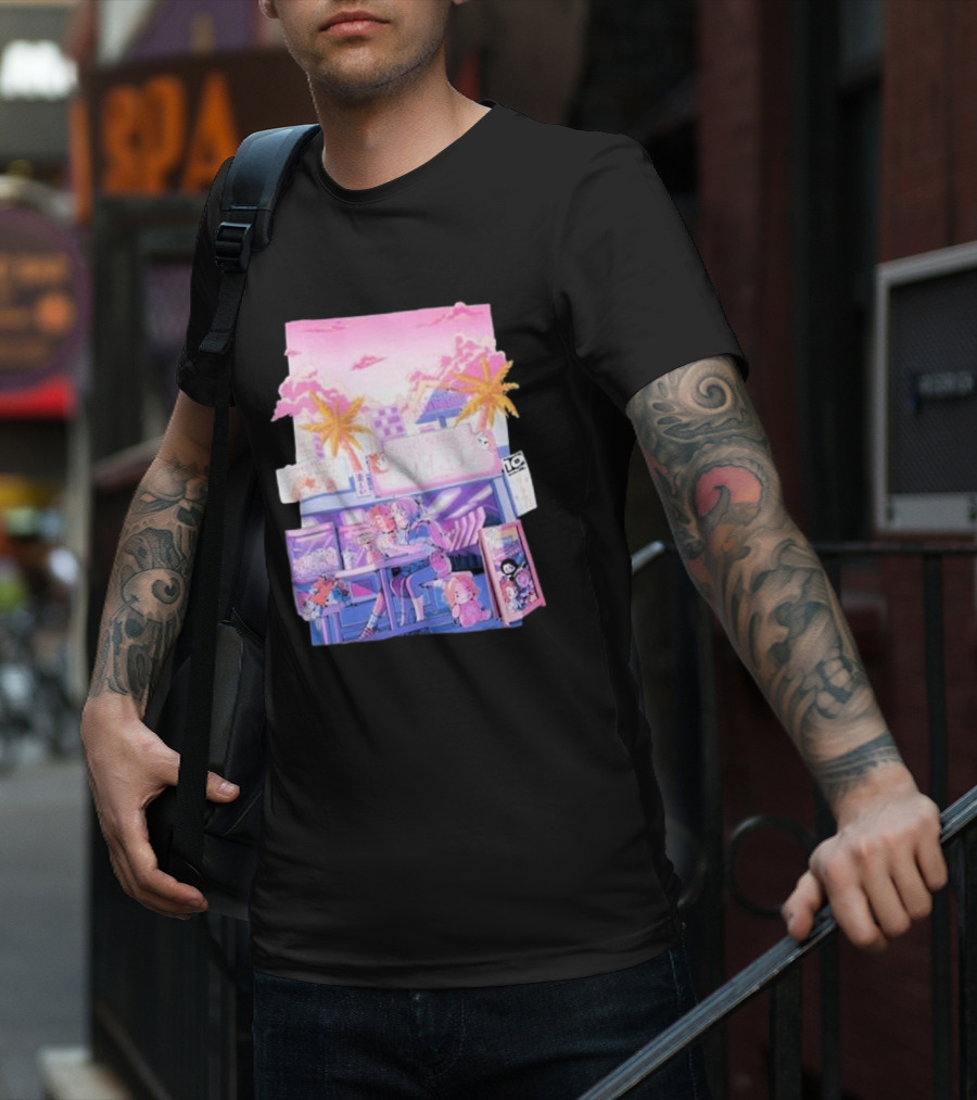 Game Grumps Arcade Neon Palm Trees T-Shirt