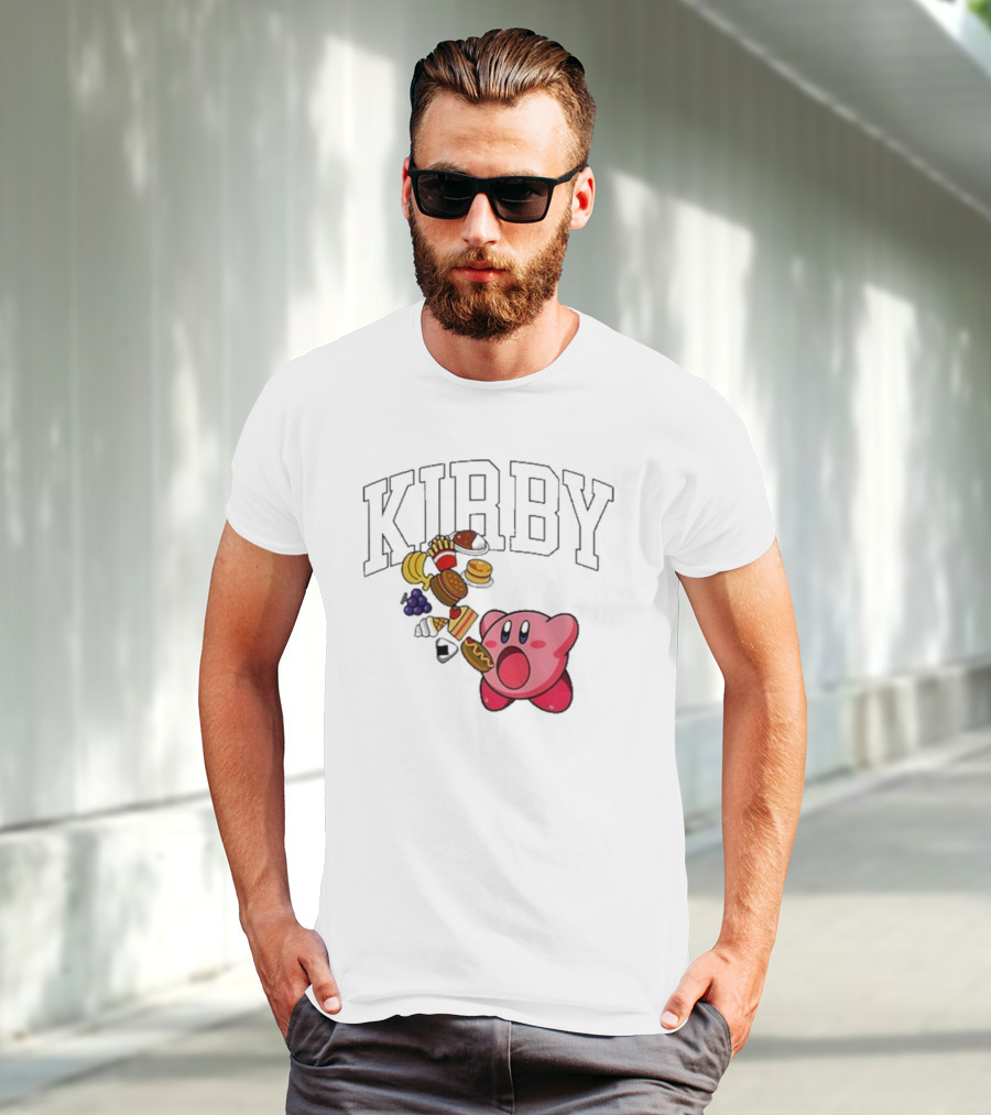 Kirby Eating Burgers And Food Explosion T-Shirt