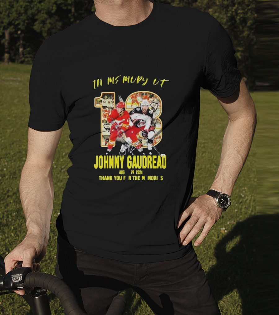 Johnny Gaudreau 13 In Memory Thank You For The Memories Aug 29 T-Shirt