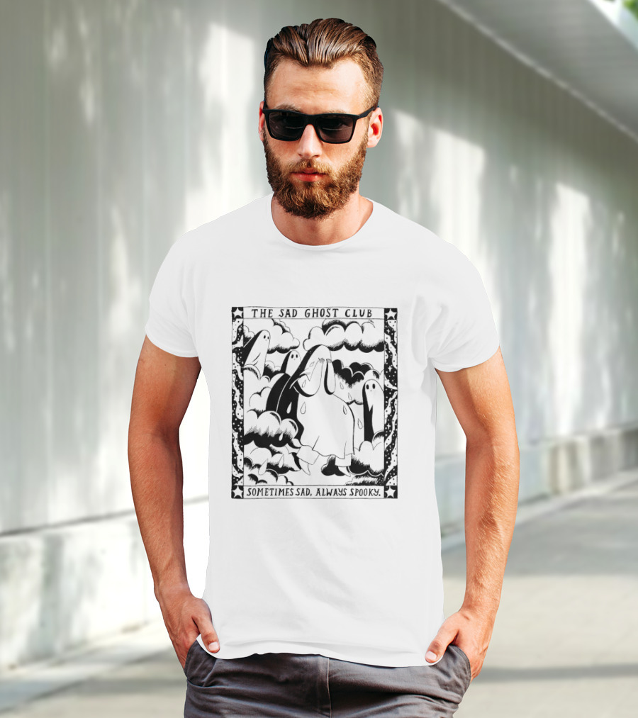 The Sad Ghost Club Clouds Sometimes Sad Always Spooky T-Shirt