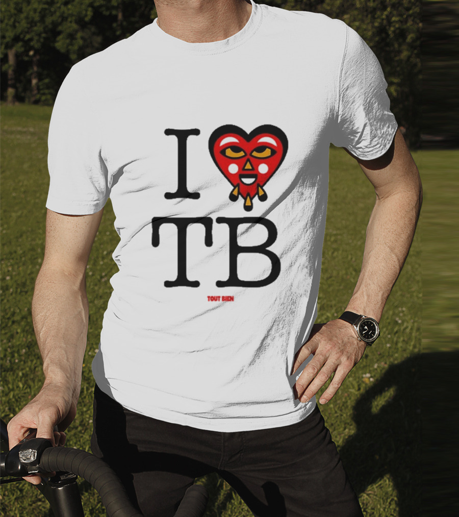 I Love TB Tout Bien Heart Face T-Shirt