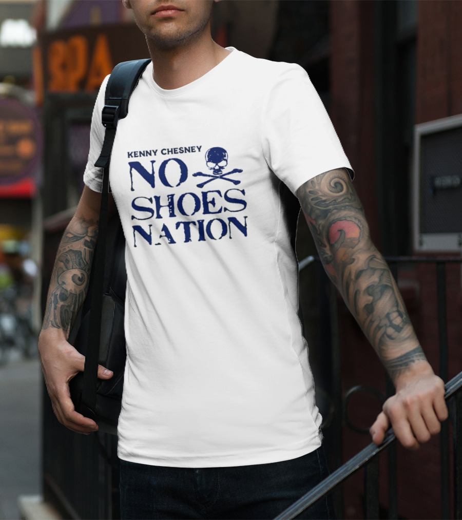 Kenny Chesney No Shoes Nation Skull Aqua T-Shirt
