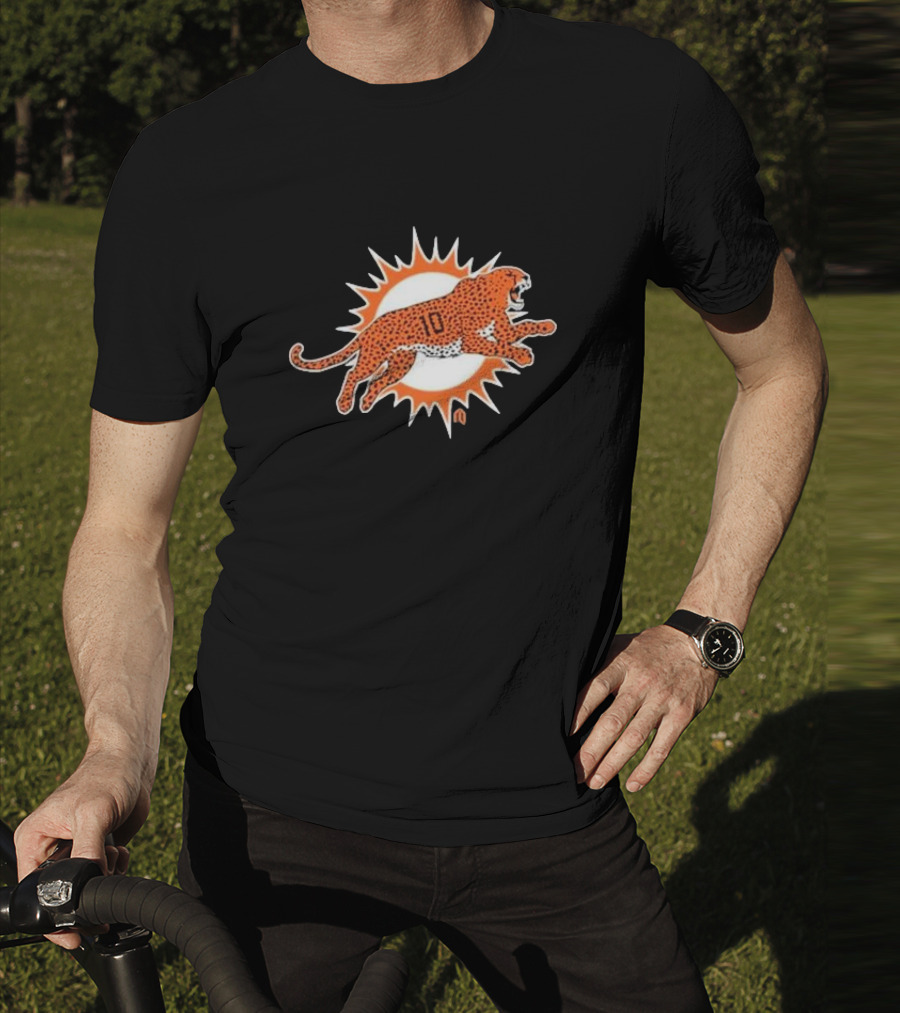 Miami Cheetah Leap Sunburst 10 T-Shirt