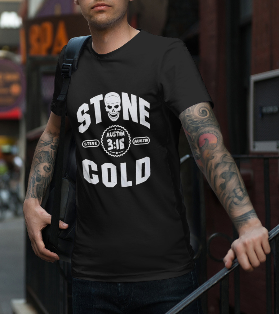 Stone Cold Steve Austin 3-16 Skull WWE Wrestling T-Shirt