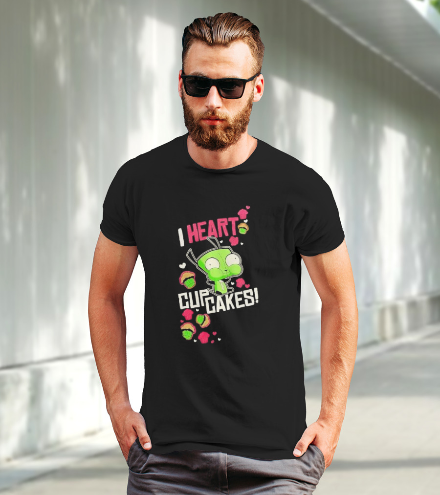 Invader Zim GIR I Heart Cupcakes T-Shirt