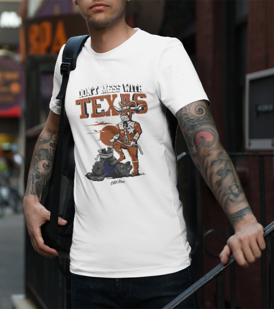Don’t Mess With Texas Football Cowboy Stomping An Opponent T-Shirt