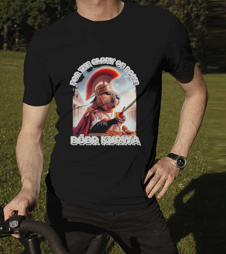 For The Glory Of Rome Bóbr Kurwa Roman Helmet Drink T-Shirt