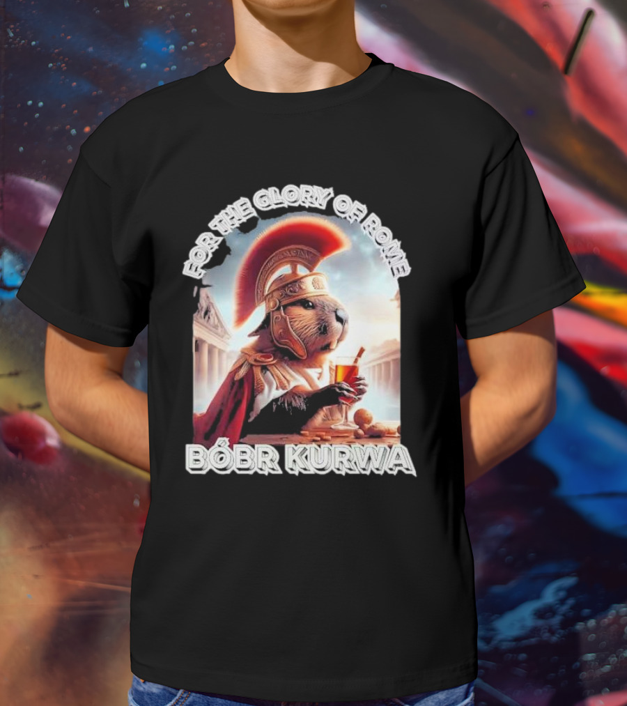 For The Glory Of Rome Bóbr Kurwa Roman Helmet Drink T-Shirt