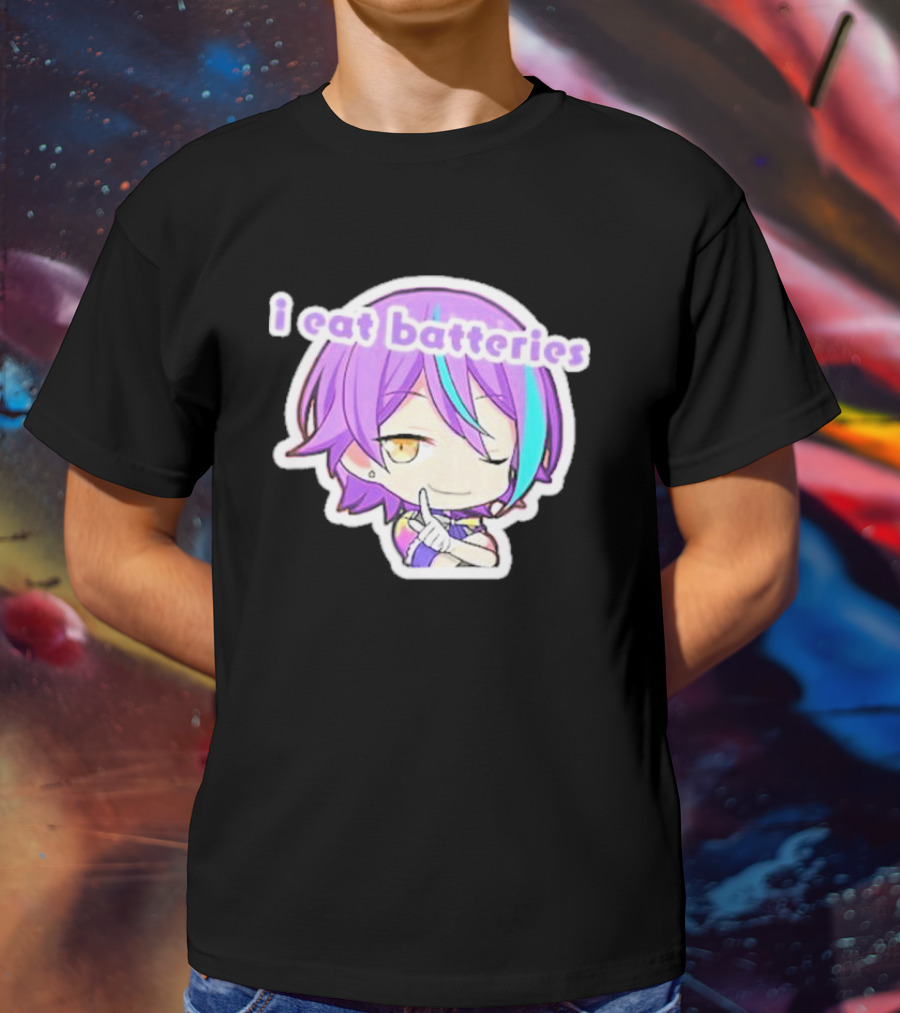 Rui Kamishiro I Eat Batteries Project Sekai Chibi Character T-Shirt