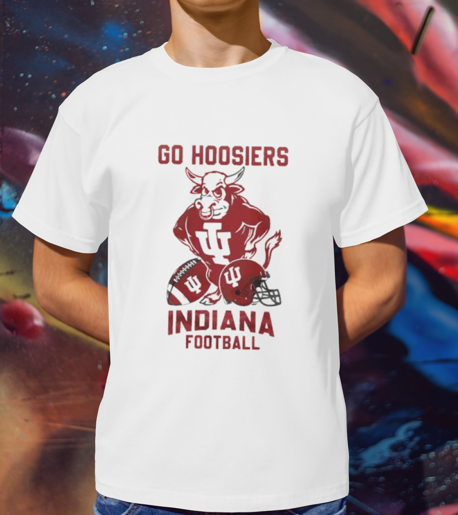 Go Hoosiers Indiana Football IU Bull And Helmet T-Shirt