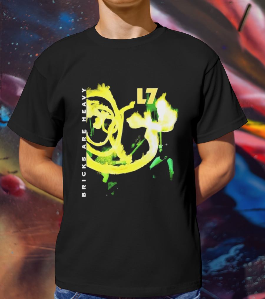 L7 Bricks Are Heavy Album Neon Graffiti T-Shirt