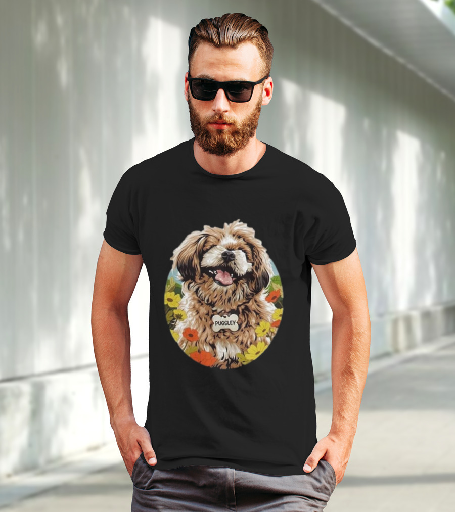 Nordacious Pugsley Dog Flowerful Bliss T-Shirt