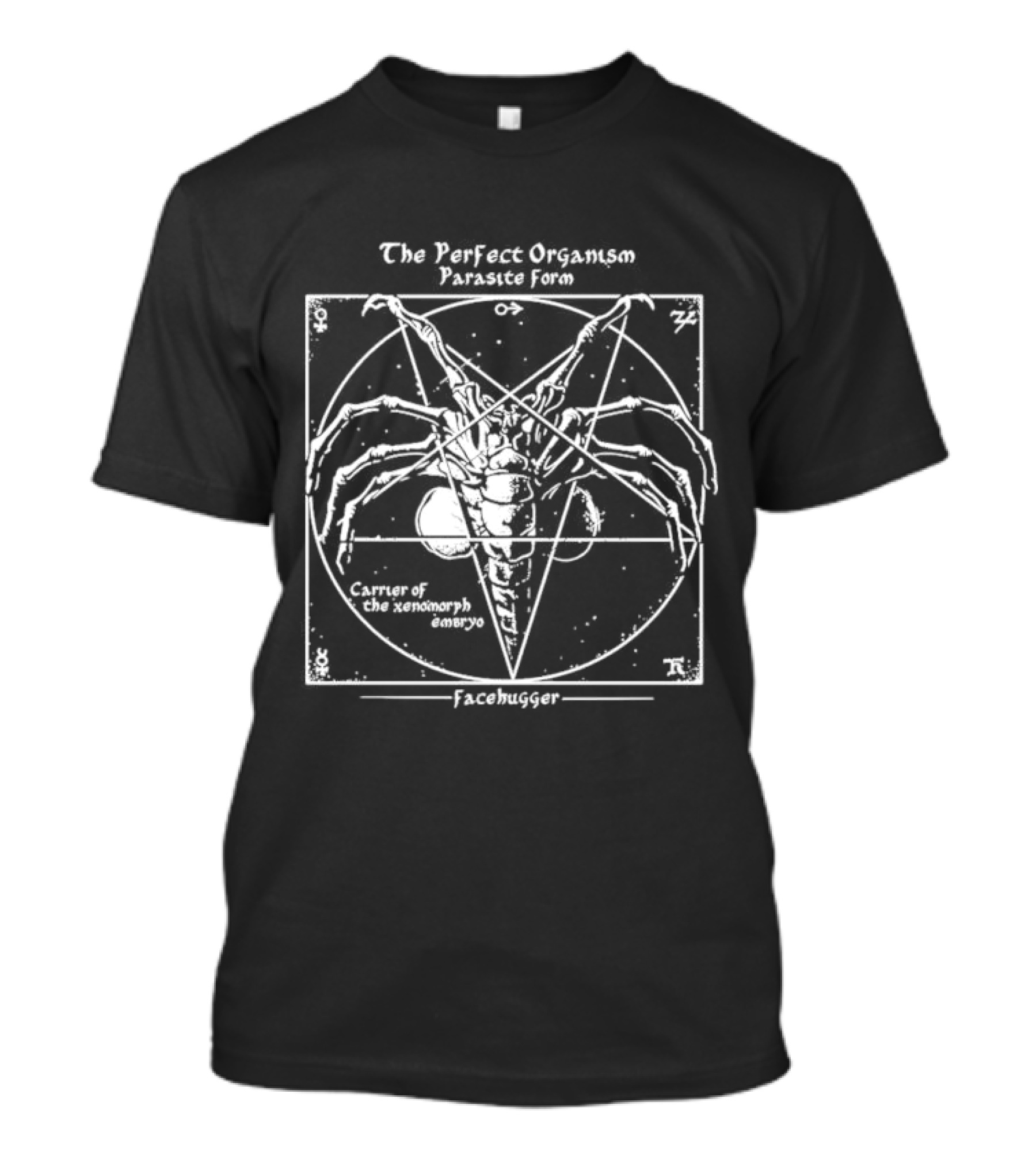 The Perfect Organism Parasite Form Carrier Of The Xenomorph Embryo Facehugger T-Shirt