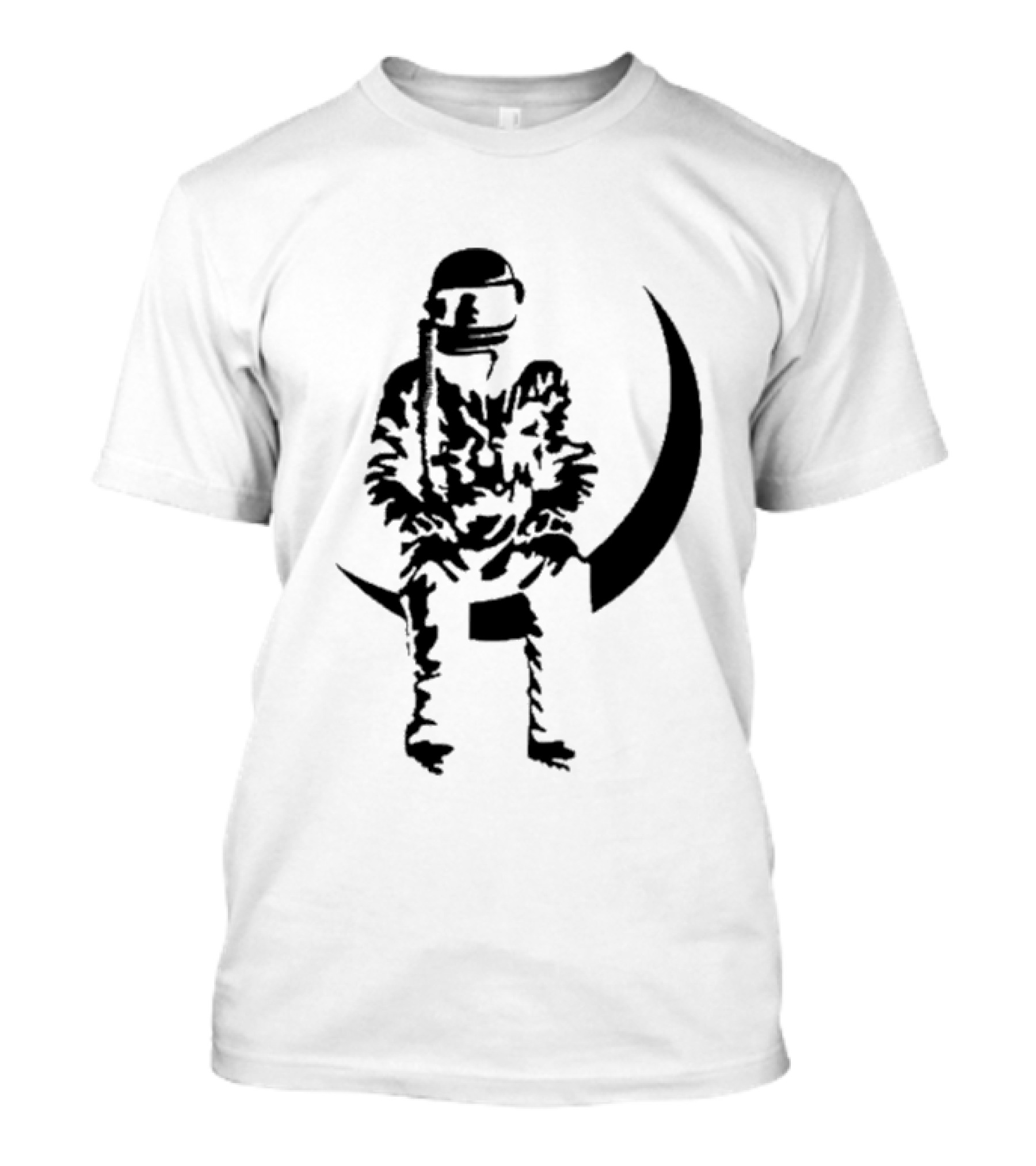 To The Stars Moon Man Astronaut Sitting On Crescent Ocean Blue T-Shirt