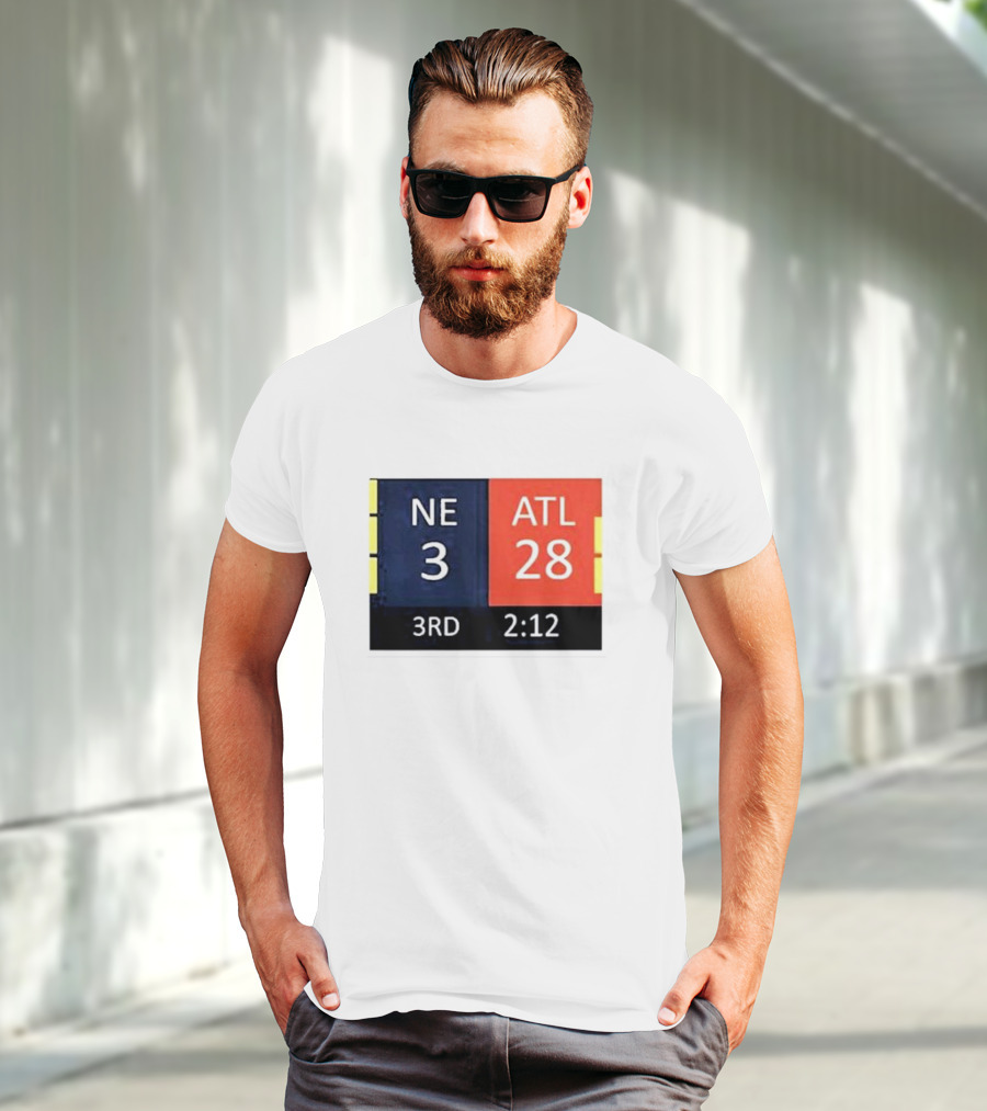 Cowboys Fan Wearing NE 3 ATL 28 3RD 2:12 T-Shirt