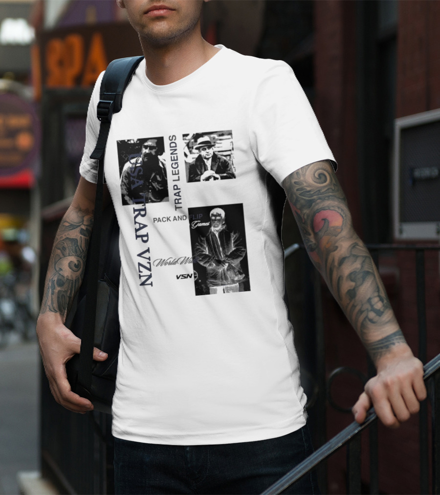 USA Trap VZN Trap Legends Pack And Flip Games World Wide VSN T-Shirt