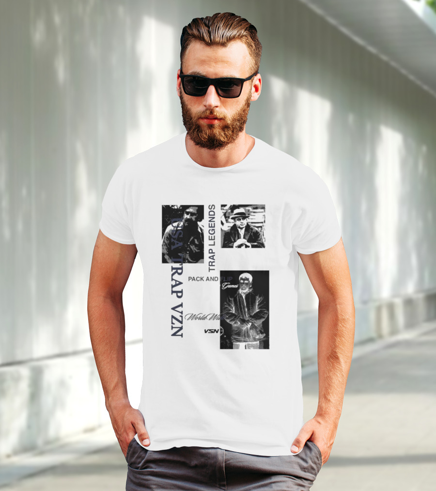 USA Trap VZN Trap Legends Pack And Flip Games World Wide VSN T-Shirt
