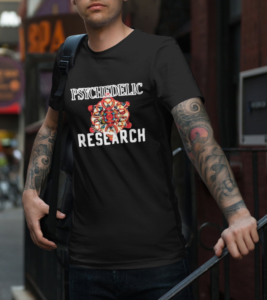 PSYCHEDELIC RESEARCH Colorful Mandala T-Shirt