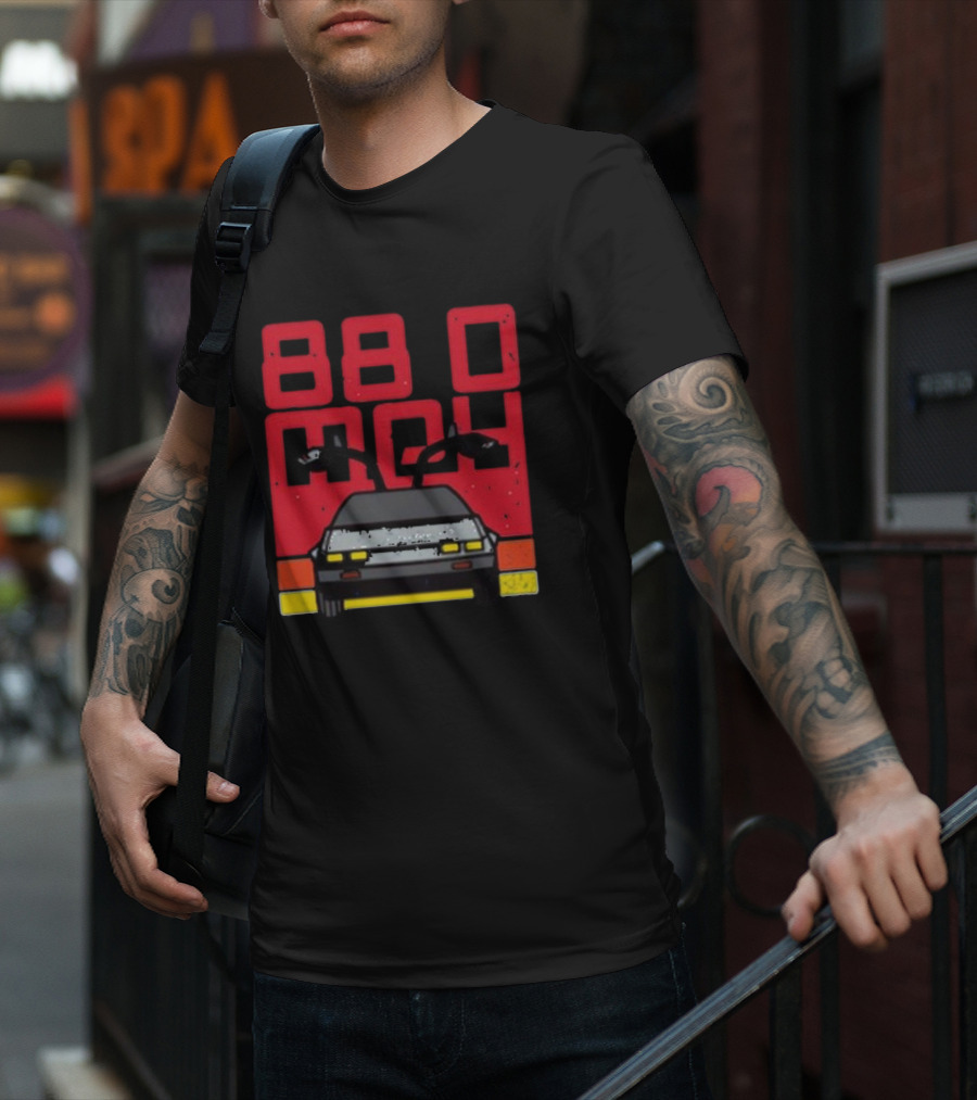 Back To The Future 88MPH DeLorean Time Machine Musical Retro T-Shirt