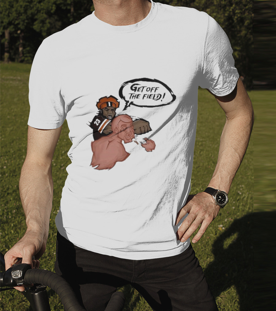 Get Off The Field Dawg Pound Player Punching Opponent T-Shirt