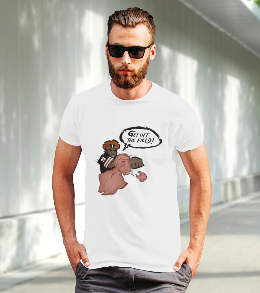 Get Off The Field Dawg Pound Player Punching Opponent T-Shirt