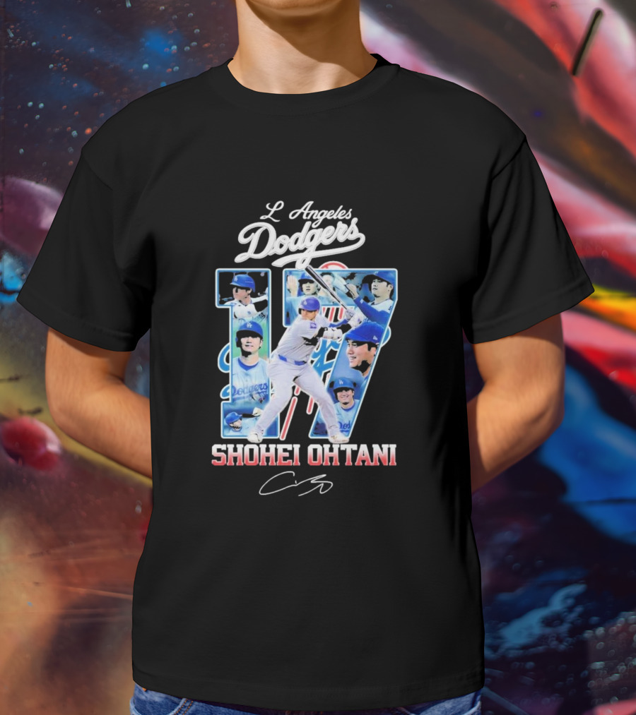 Los Angeles Dodgers Shohei Ohtani Number 17 Dodgers Baseball Star T-Shirt