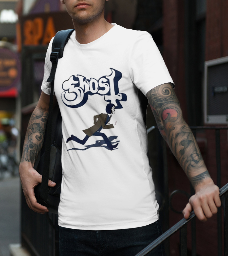 Ghost Band Retro Running Figure T-Shirt