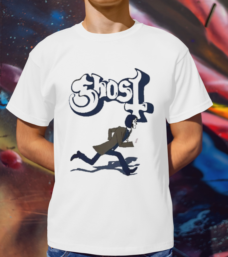 Ghost Band Retro Running Figure T-Shirt