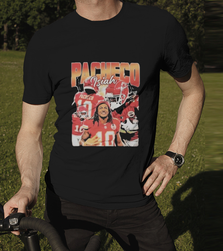Pacheco Isiah Number 10 Red Football Jersey T-Shirt