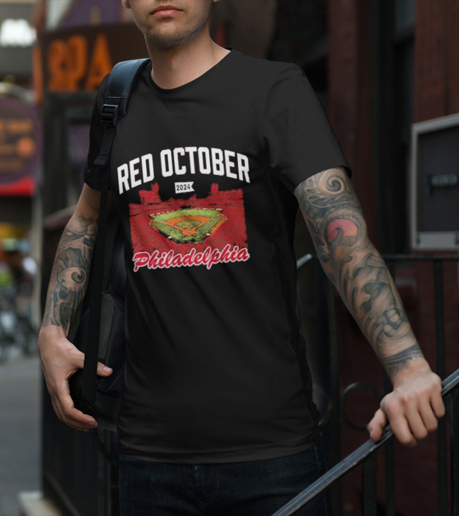 Philadelphia Baseball Stadium Red October T-Shirt