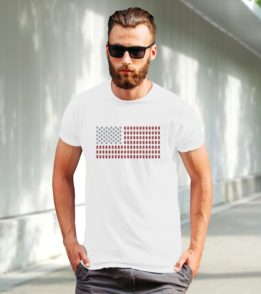 Canada Flag Pocket American Flag T-Shirt