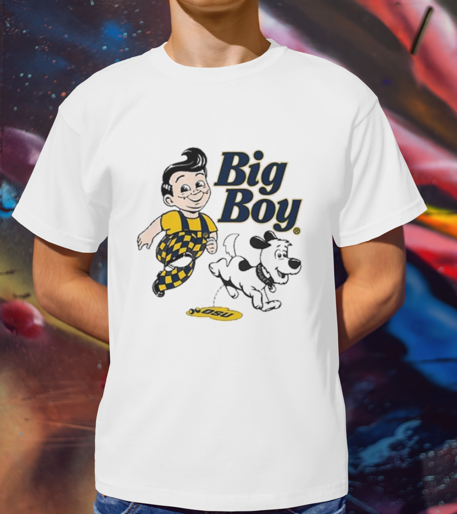 Big Boy OSU Checker Outfit And Nugget Team Rivalry T-Shirt