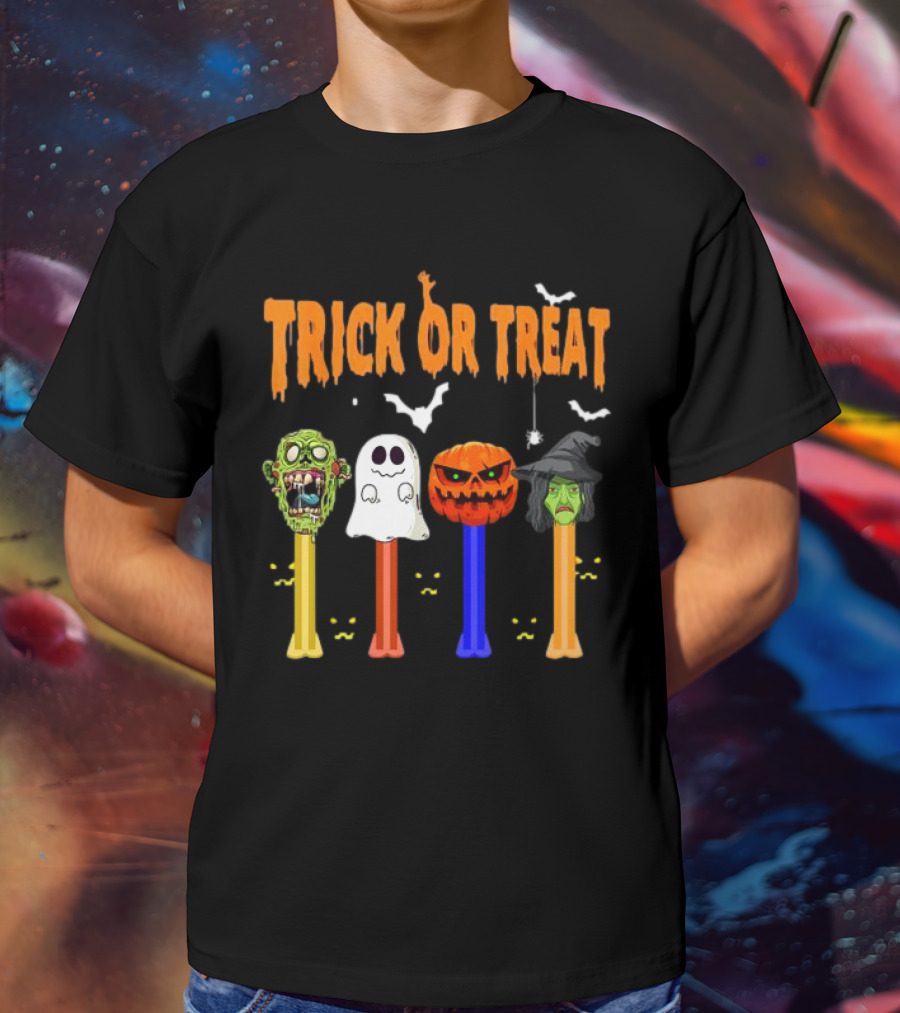 Trick Or Treat Zombie Ghost Pumpkin Witch Dispensers T-Shirt