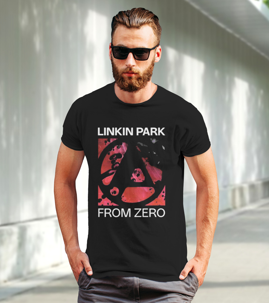 Linkin Park From Zero Texture Black Concert Red LP T-Shirt