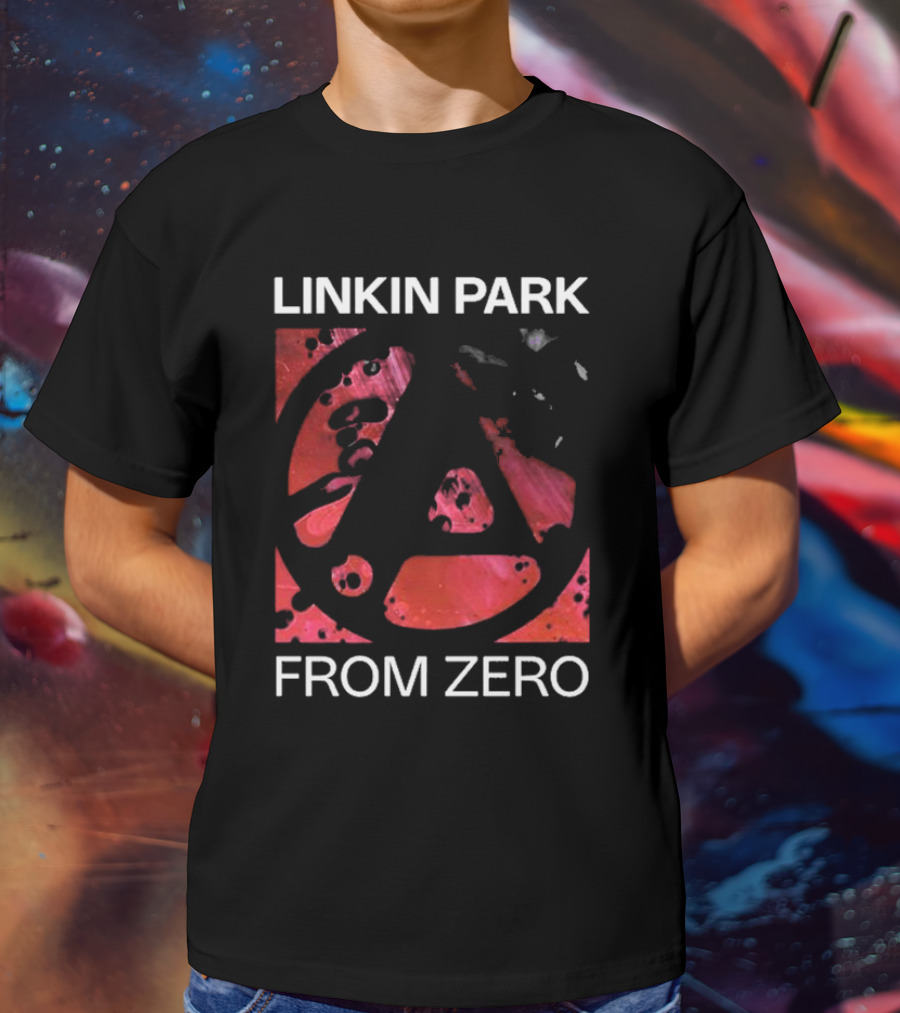 Linkin Park From Zero Texture Black Concert Red LP T-Shirt