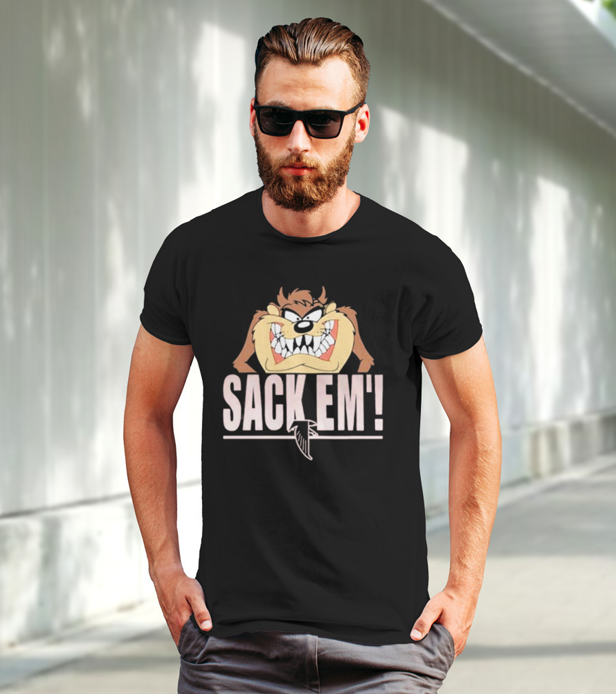Looney Tunes Taz Sack Em Atlanta Falcons T-Shirt