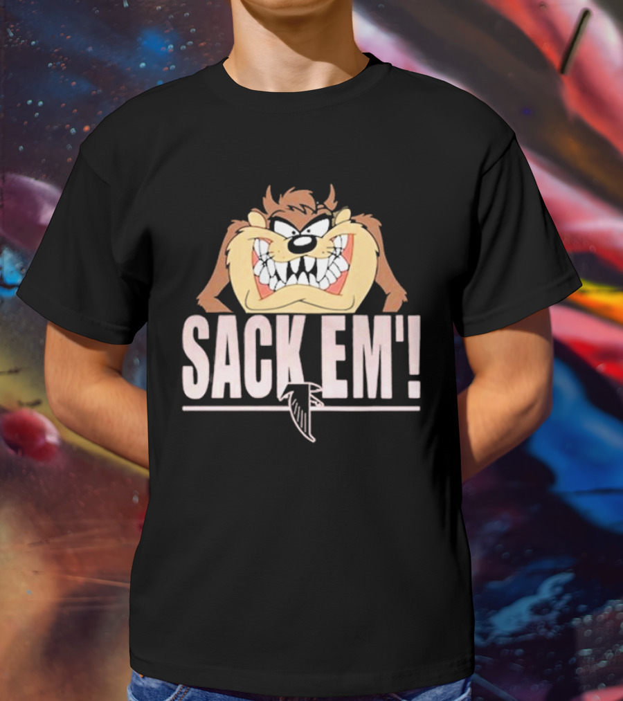 Looney Tunes Taz Sack Em Atlanta Falcons T-Shirt