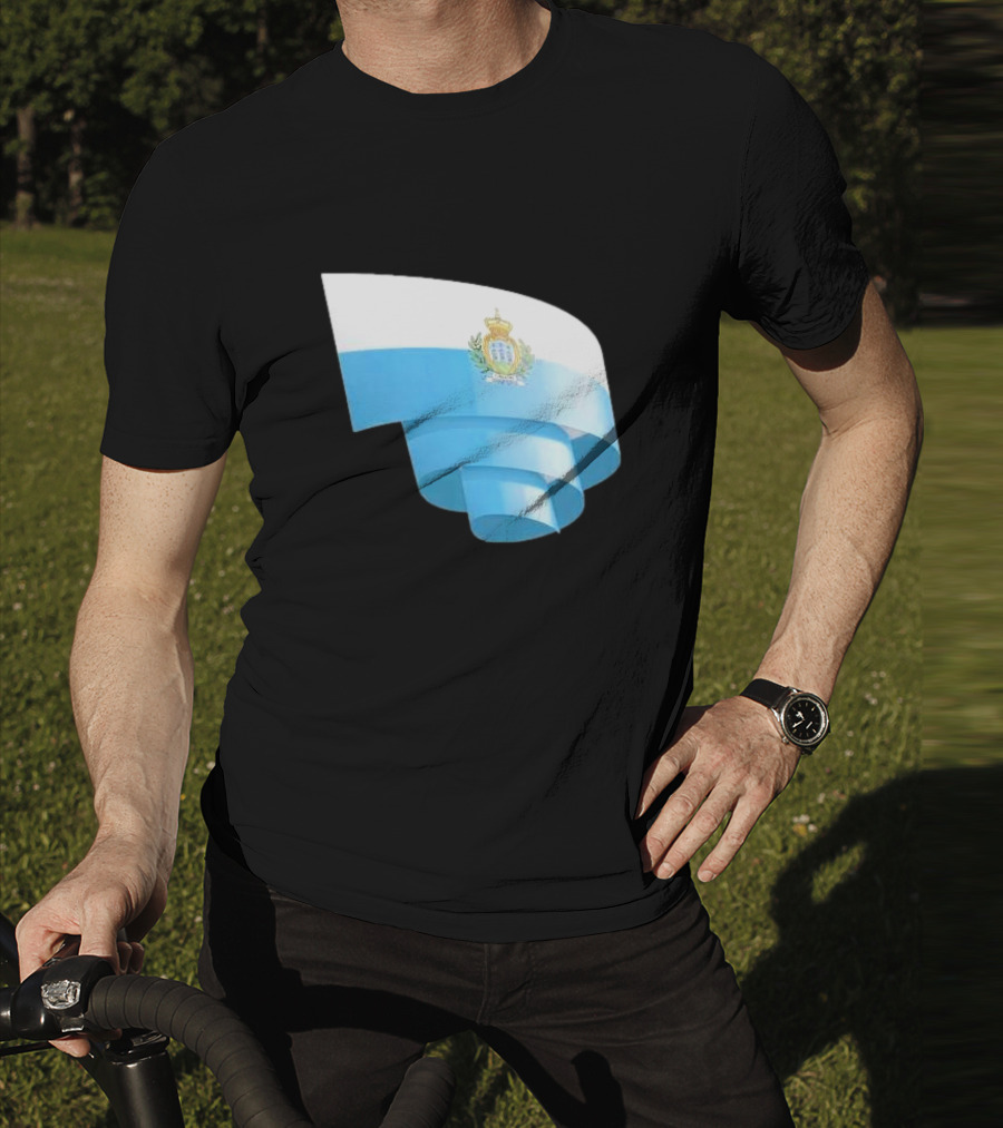 Krause San Marino Flag Sammarinese Day Football Emblem T-Shirt