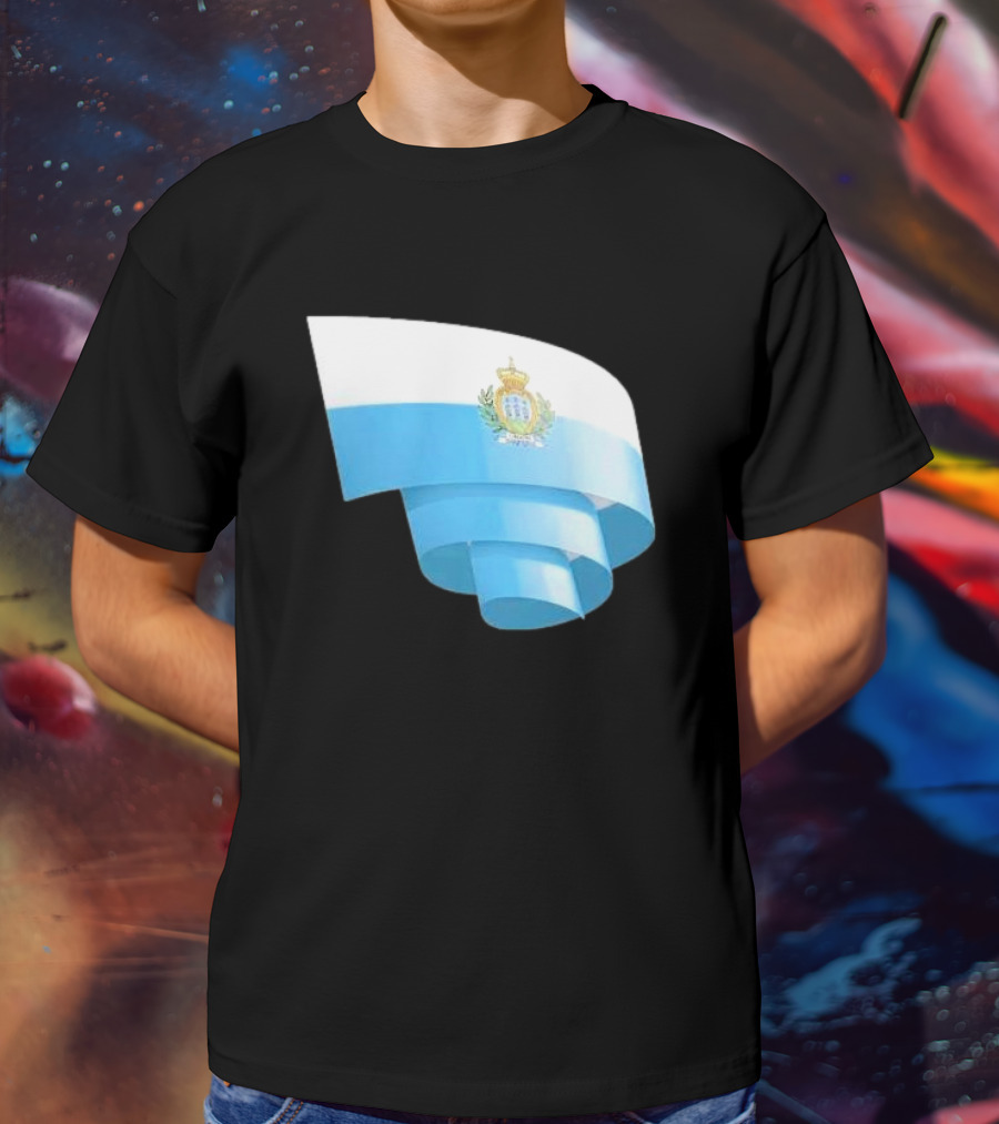 Krause San Marino Flag Sammarinese Day Football Emblem T-Shirt