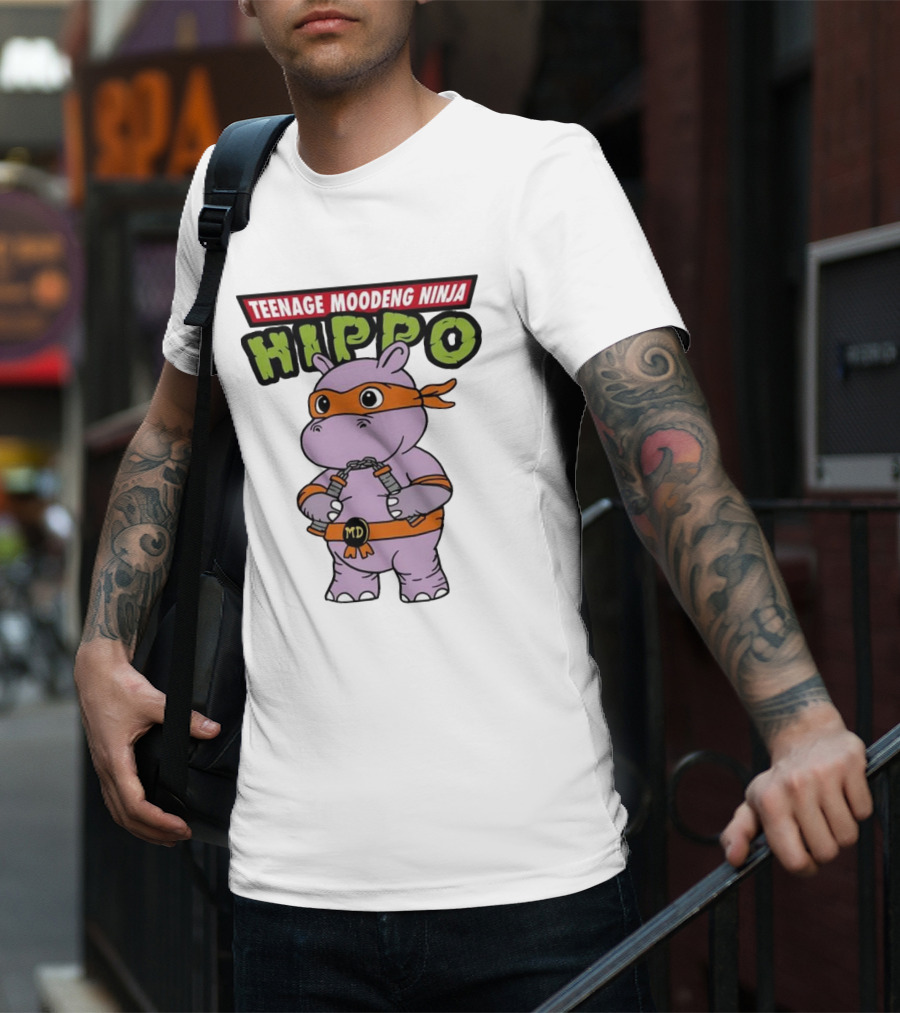 Teenage Moodeng Ninja Hippo T-Shirt