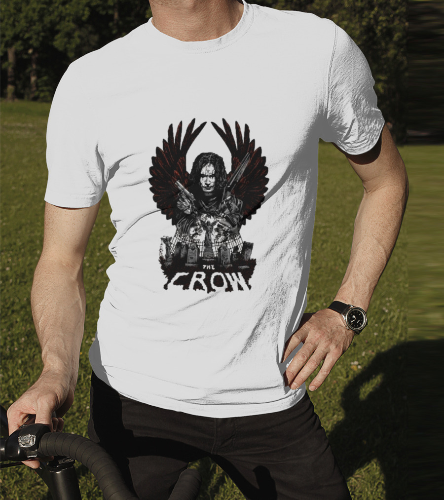 The Crow Fright Rags The Soul Can't Rest Retro Cemetery Wings T-Shirt