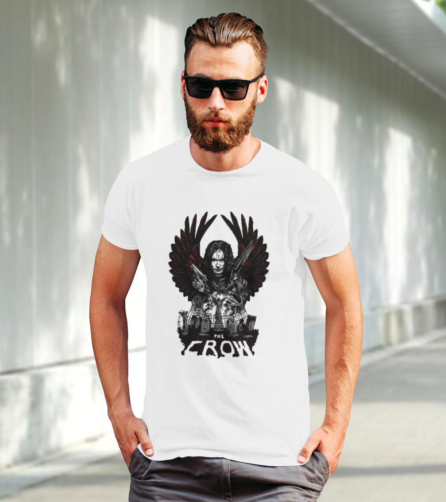 The Crow Fright Rags The Soul Can't Rest Retro Cemetery Wings T-Shirt