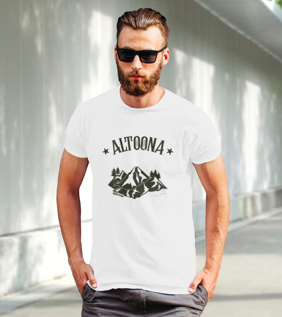 Altoona Pennsylvania Mountain Graphic With Trees T-Shirt