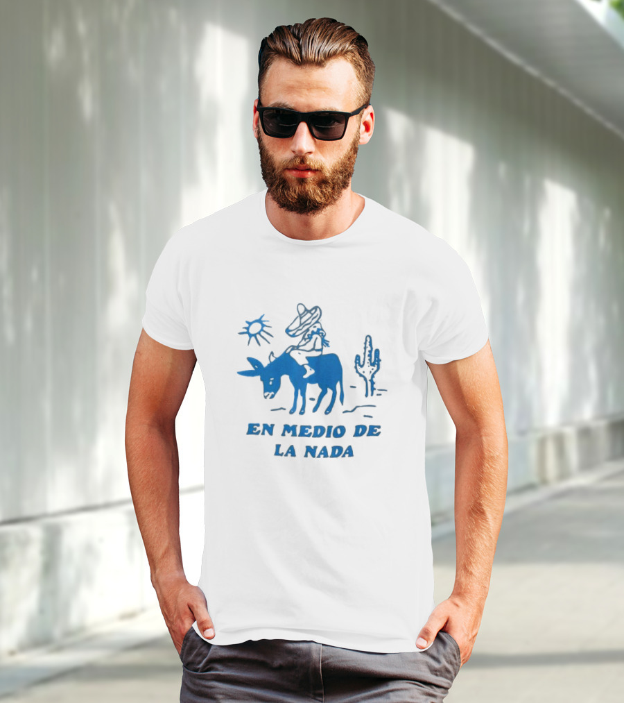 En Medio De La Nada Donkey Rider Cactus Desert Scene T-Shirt