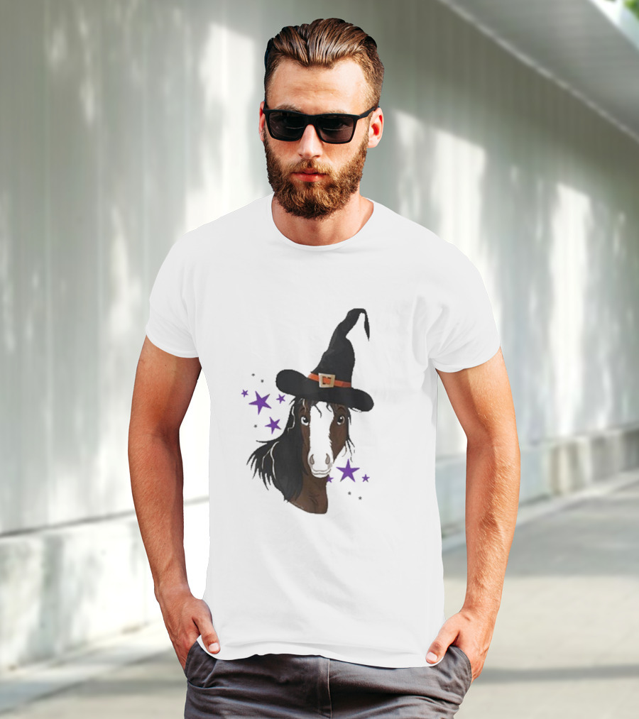 Katie Van Slyke Mini Witch Horse With Stars T-Shirt
