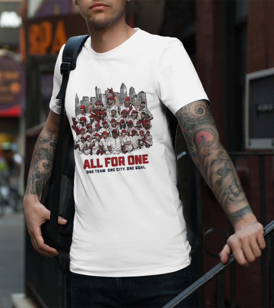 Phillies All For One Team City Goal Baseball Unity T-Shirt