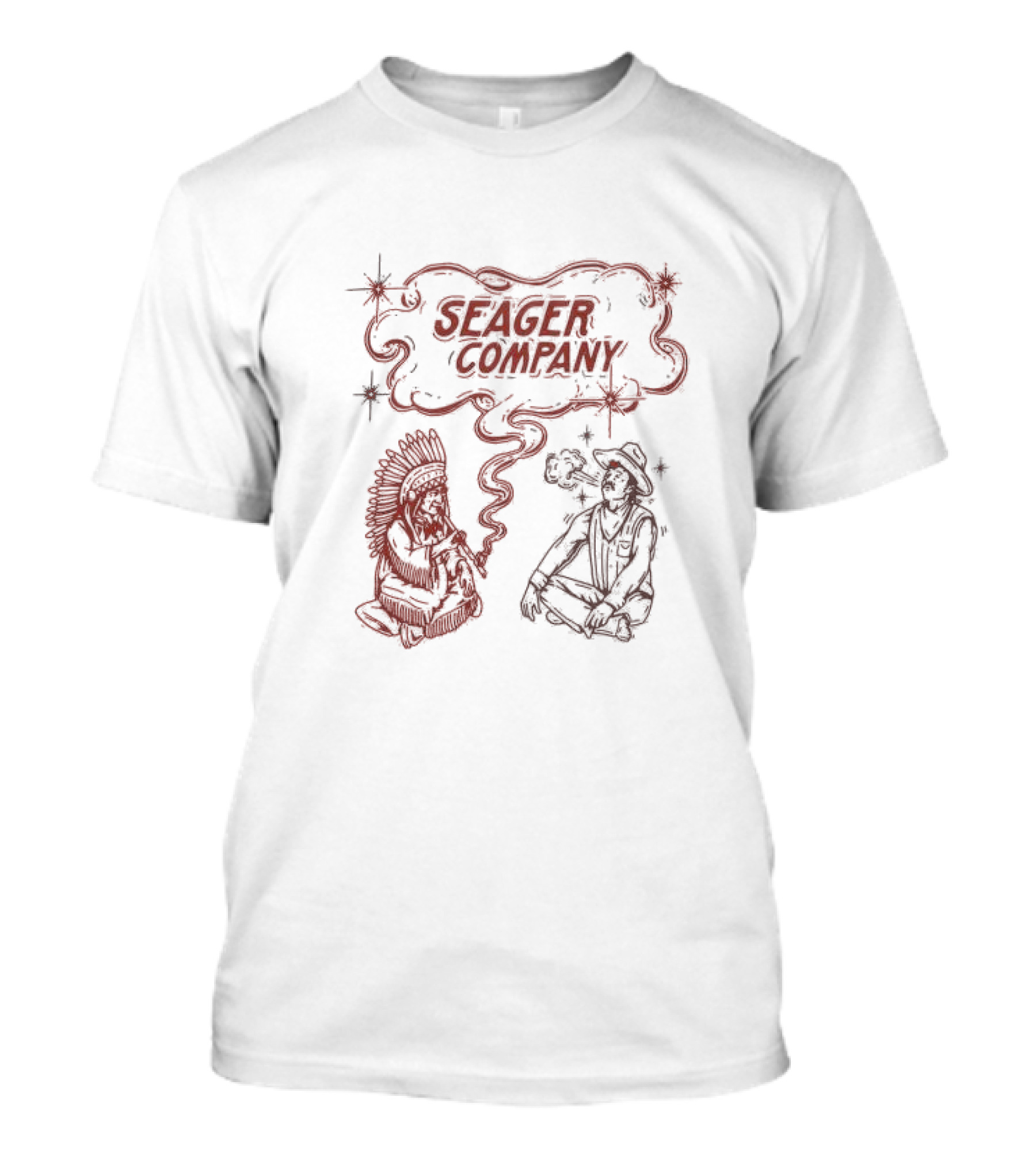 Seager Company Peaceful Pipe Gathering T-Shirt