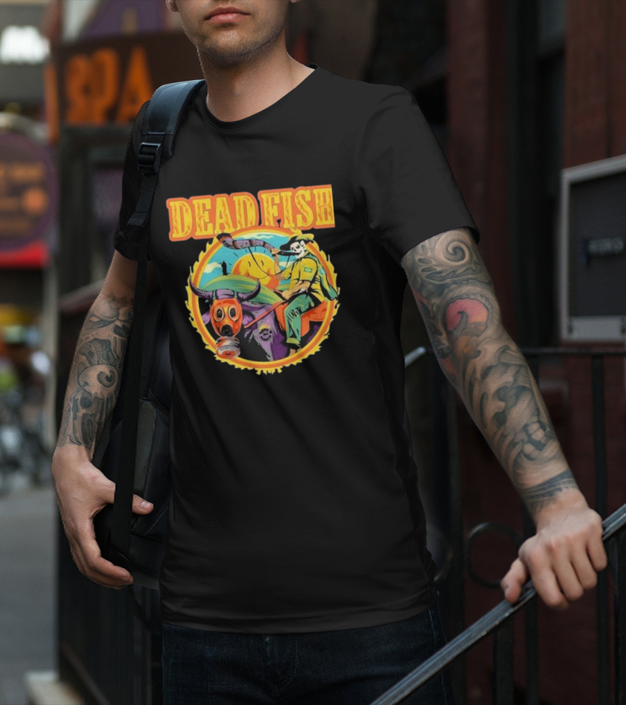 Dead Fish Band Agro Is Death Riding Bull T-Shirt