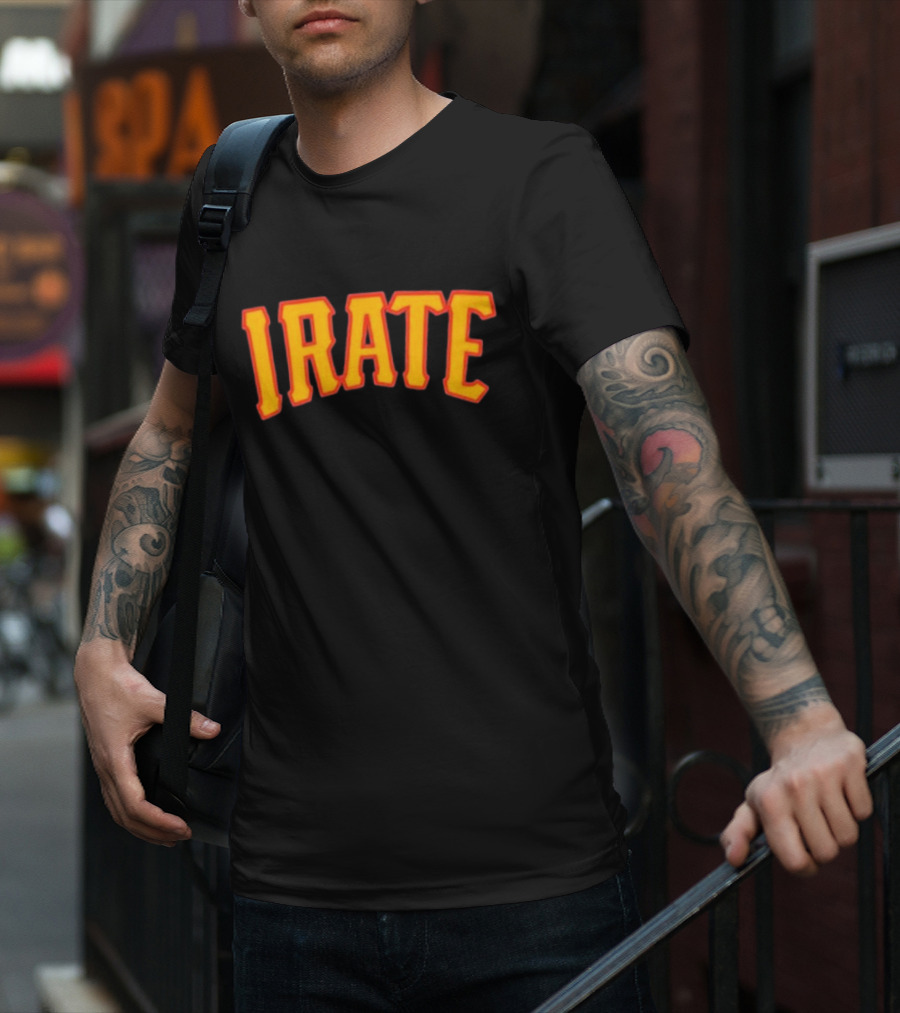 Irate Pgh Irate Retro Bold Text Arch T-Shirt
